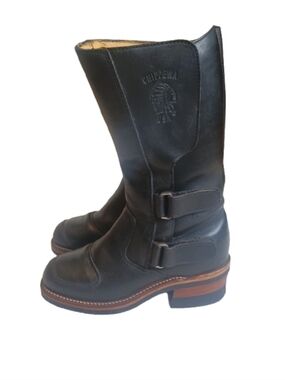 Chippewa Black Odessa Rally Motorcycle Boots Men’s  Usa Made Size:6D